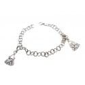 BRACCIALE DA DONNA IN ORO BIANCO 18 KT CON CHARM BORSETTA