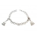 BRACCIALE DA DONNA IN ORO BIANCO 18 KT CON CHARM BORSETTA