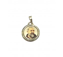 CIONDOLO PADRE PIO IN ORO GIALLO+COLLANA IN OMAGGIO