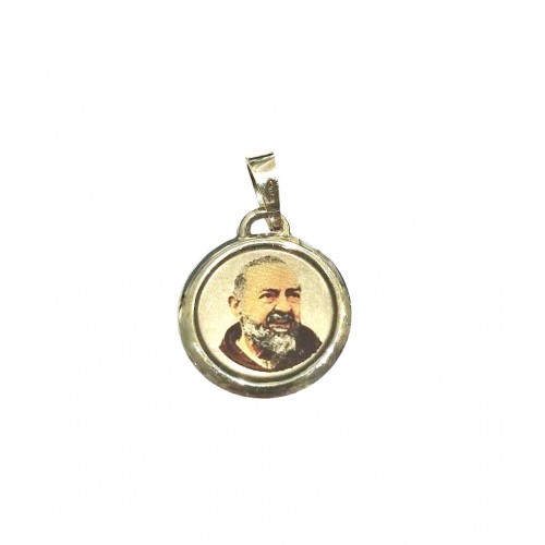 CIONDOLO PADRE PIO IN ORO GIALLO+COLLANA IN OMAGGIO