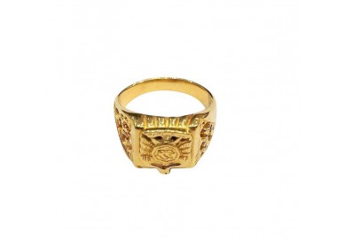 ANELLO MIGNOLO UOMO SCUDO IN ORO GIALLO 18 KT