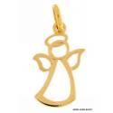 CIONDOLO ANGELO IN ORO GIALLO 18 KT + COLLANA LACCIO OMAGGIO