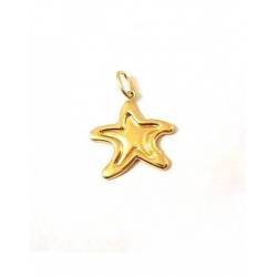 CIONDOLO STELLA IN ORO GIALLO 18KT+COLLANA LACCIO OMAGGIO