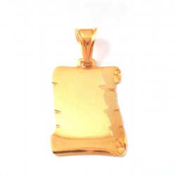 CIONDOLO PERGAMENA IN ORO GIALLO 18KT + COLLANA LACCIO IN OMAGGIO