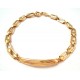 BRACCIALE CATENA CON PIASTRINA IN ORO GIALLO 18 KT